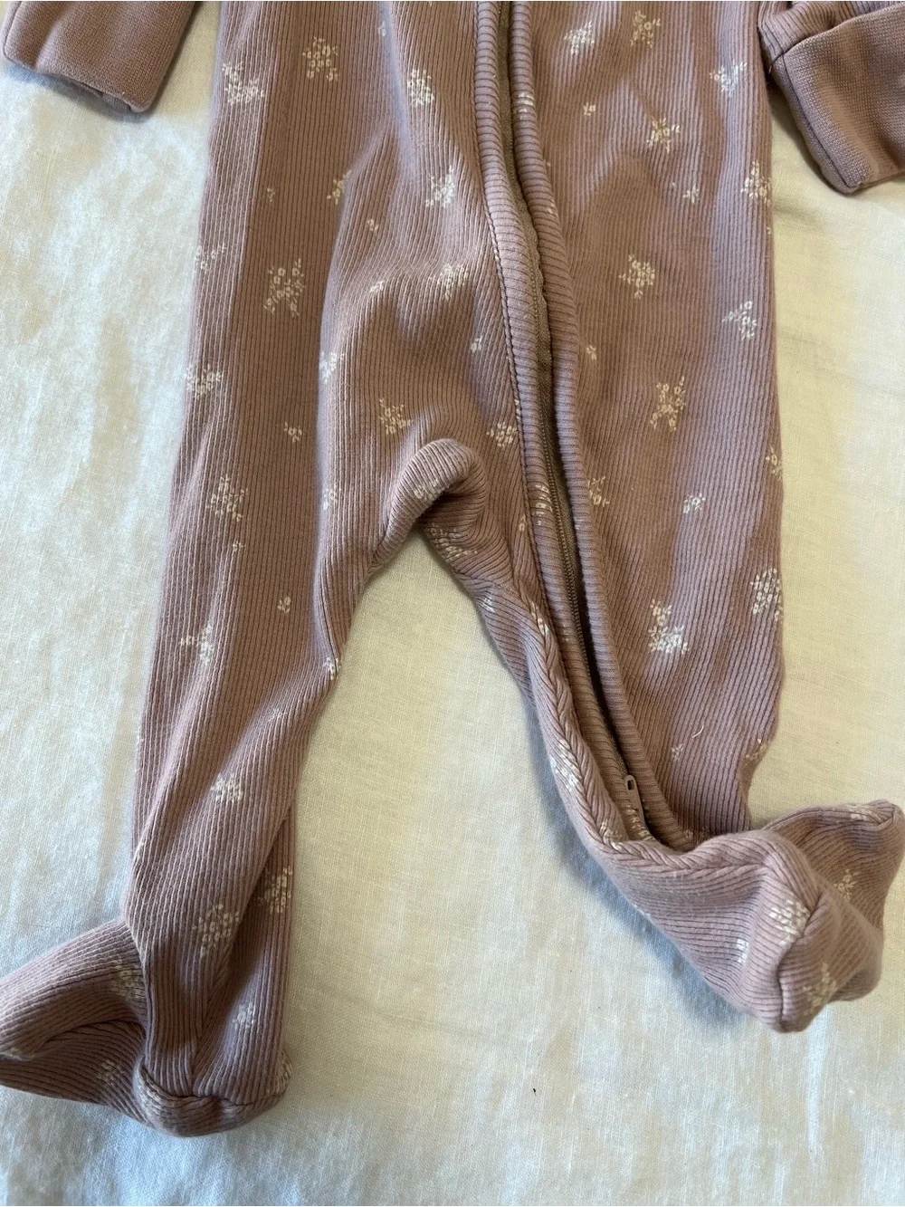 Colored Organics Mauve Footie Pajamas 1
